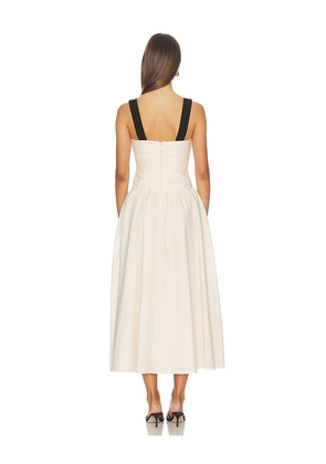 LPA Leisl Midi Dress in Cream. Size L. Also in XS, S, M, XL.