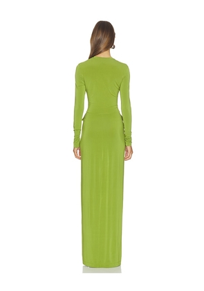 Nanushka Shada Dress in Green. Size L. Also in XS, S.
