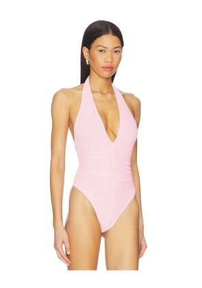 Lovers and Friends Lilah Bodysuit in Pink. Size L. Also in XXS, M, XL.