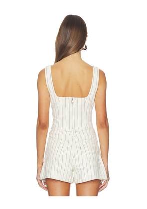 L'AGENCE Saga Button Front Top in Cream. Size 0. Also in 2, 4, 6.