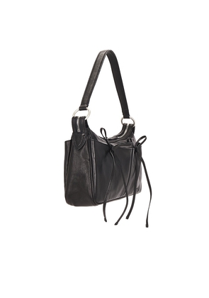 MARGESHERWOOD Ribbon Large Pochette Bag in Black.