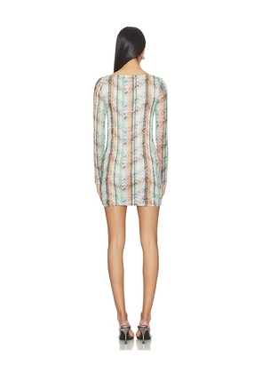 Missoni Short Dress in White,Blue. Size 36/0. Also in 38/2, 40/4, 42/6.