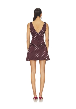 MADISON THE LABEL Chrissa Mini Dress in Burgundy. Size XS. Also in S, M.