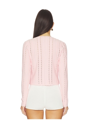 LoveShackFancy Peridot Cardigan in Pink. Size L. Also in S, M, XL.
