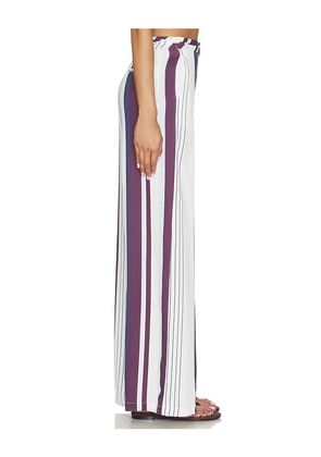 MADISON THE LABEL Rowena Pant in White,Wine. Size XS. Also in S, M, L.