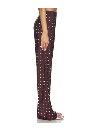 MADISON THE LABEL Giovanna Pant in Chocolate,Pink. Size XS. Also in S, M, L.