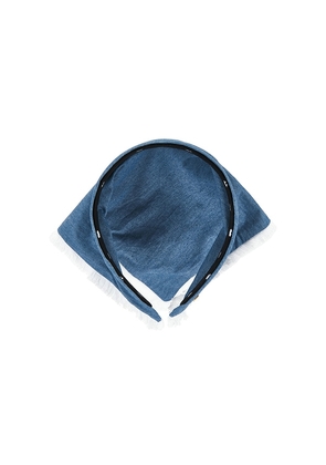 Lele Sadoughi Jackie Chambray Handkerchief Headband in Blue.