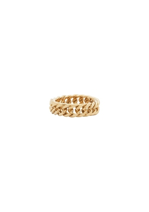 Mazin Jewels Chain Link Ring in Metallic Gold. Size 5. Also in 6, 7, 8.