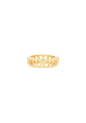 Mazin Jewels Diana Ring in Metallic Gold. Size 6. Also in 7, 8.