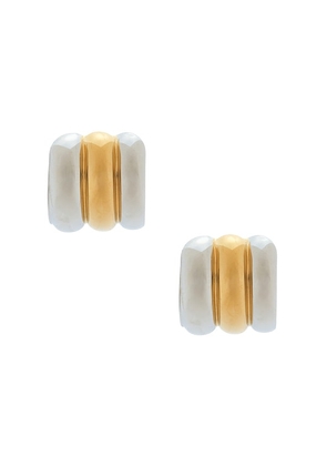 Mazin Jewels Maya Earrings in Metallic Silver,Metallic Gold.