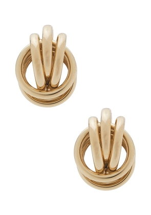 Mazin Jewels Milan Earrings in Metallic Gold.