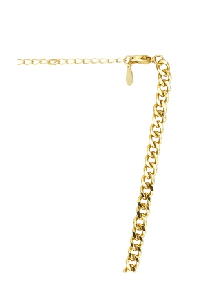 Mazin Jewels Starburst Cuban Link Necklace in Metallic Gold.