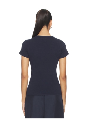 LESET Laura Slim Fit Tee in Navy. Size XS. Also in M.