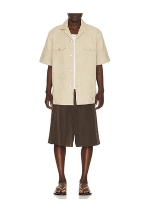 OAS Javi Shirt in Beige. Size L. Also in S, M, XL/1X.