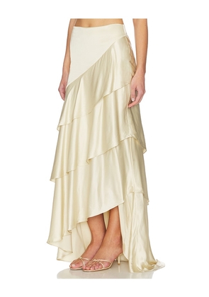 Lovers and Friends Emma Maxi Skirt in Beige. Size L. Also in XXS, XS, S, M.