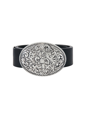 Lovers and Friends Braxton Buckle Belt in Black.