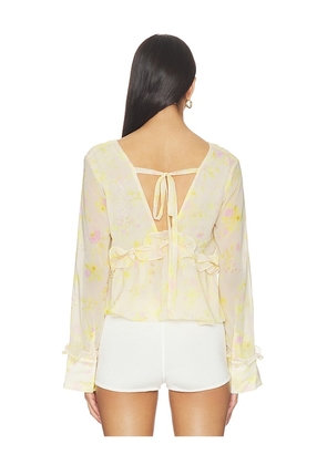 KIKA VARGAS Cynthi Top in Lemon. Size 10. Also in 0, 2, 4, 6, 8.