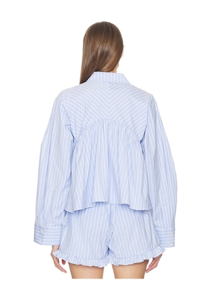 KIKA VARGAS Ambika Top in Baby Blue. Size 2. Also in 4, 6, 8.