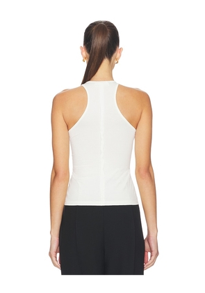 Mother of All Ribbed Sunrose Tank Top in White. Size L. Also in XS, S, M.