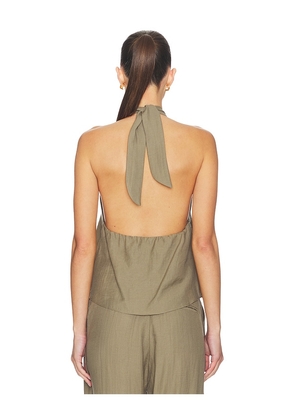 Mother of All Mona Collar Top in Olive. Size L. Also in M, S, XS.