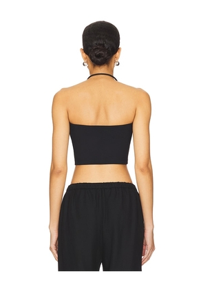 Susana Monaco Strapless Crop Top in Black. Size M. Also in XS, S, L, XL.