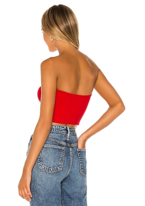 Susana Monaco Strapless Crop Top in Red. Size S. Also in XS, M, L, XL.