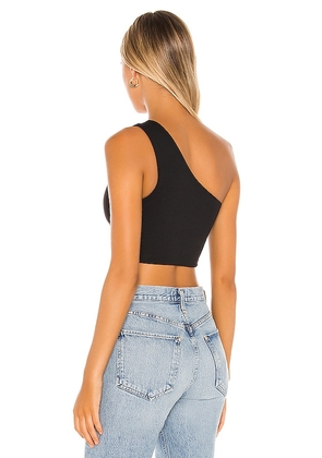 Susana Monaco One Shoulder Crop Top in Black. Size M. Also in XS, S, L, XL.