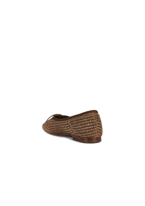 Mansur Gavriel Square Toe Ballerina in Brown. Size 37. Also in 38.5, 40.
