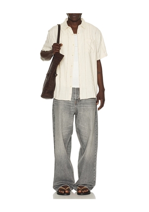 Marine Layer Classic Stretch Selvage Shirt in Cream. Size L. Also in S, M, XL/1X.