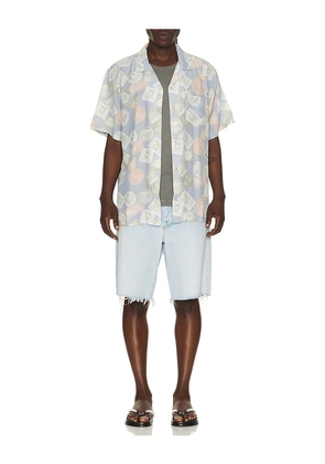Marine Layer Cupro Resort Shirt in Blue. Size L. Also in S, M, XL/1X.