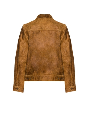 Schott Duke Unlined Rough Suede Jacket in Brown. Size M. Also in XXL.