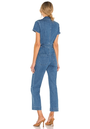 Show Me Your Mumu Emery Jumpsuit in Blue. Size M. Also in XS, S, XL.