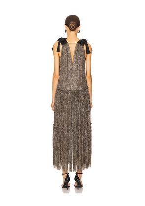 Sabina Musayev Ray Dress in Metallic Gold. Size M. Also in XS, S.