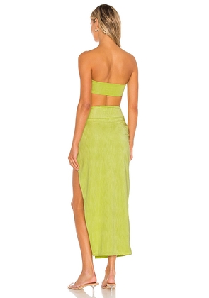 superdown Karolyna Maxi Skirt Set in Green. Size XL. Also in XXS, XS, S, M, L.