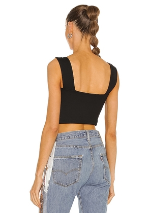 Susana Monaco Wide Strap Crop Top in Black. Size M. Also in XS, XL.