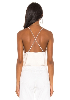 superdown Isla Satin Top in Ivory. Size M. Also in L, XL.