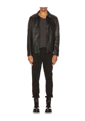 Schott Collar Lamb Leather Jacket in Black. Size S. Also in M, XL/1X.