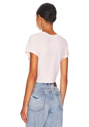 RE/DONE x Hanes Cropped 60's Slim Tee in White. Size M. Also in XS, S, L.
