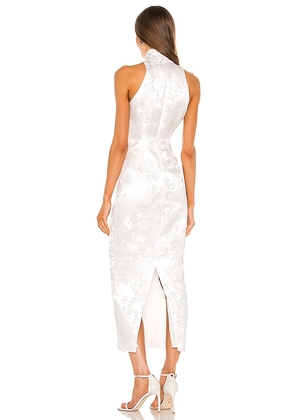SAU LEE Jill Chinese Jacquard Pencil Dress in Ivory. Size 10. Also in 2, 6, 8, 12, 14.