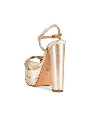 Schutz Keefa High Platform in Metallic Gold. Size 10. Also in 6, 9, 9.5.