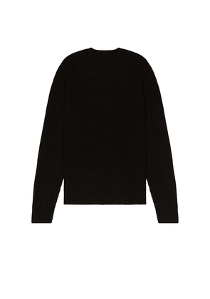 Schott Ribbed Wool Crewneck Sweater in Black. Size S. Also in M, L.