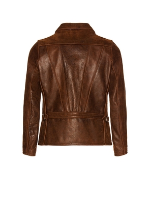 Schott Waxy Buffalo Leather Sunset Jacket in Brown. Size M. Also in L, XL.