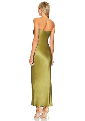 SNDYS x REVOLVE Angel Strapless Midi Dress in Olive. Size S. Also in L, M, XL, XS, XXL, XXS.