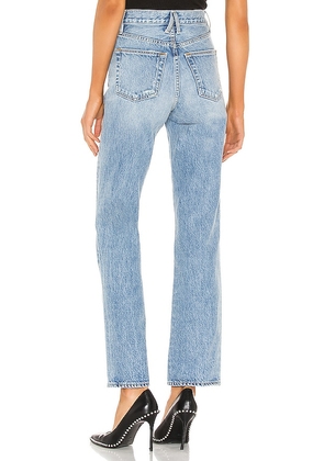 SLVRLAKE London High Rise Straight Jeans in Denim-Light. Size 25. Also in 23, 24, 26, 27, 28, 29, 30, 31, 32.