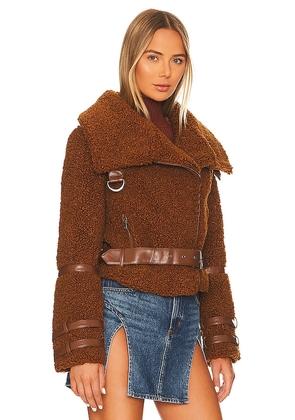 Tularosa Bailey Moto Jacket in Brown. Size M. Also in XXS, XS, S.