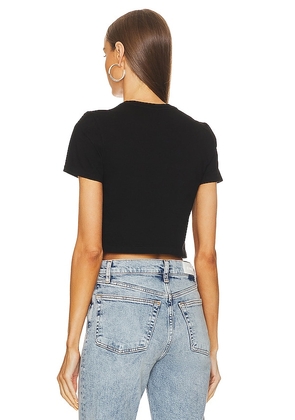RE/DONE x Hanes Micro Tee in Black. Size M. Also in XS, S, L.