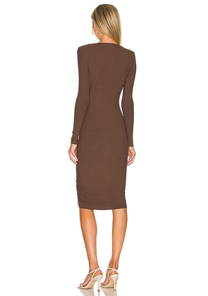 superdown Grace Button Front Dress in Brown. Size M. Also in S.