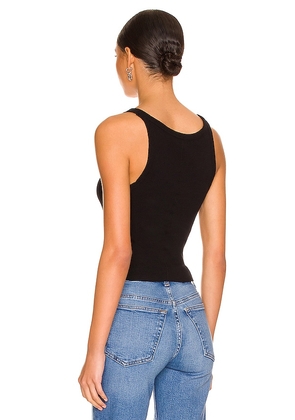 RE/DONE x Hanes Cropped Rib Tank in Black. Size M. Also in XS, S, L.