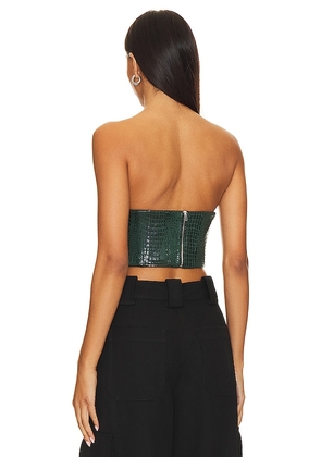 superdown Tawny Faux Suede Top in Dark Green. Size S. Also in XS.