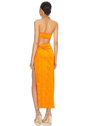 superdown Karolyna Maxi Skirt Set in Orange. Size S. Also in XS, M, L, XL.